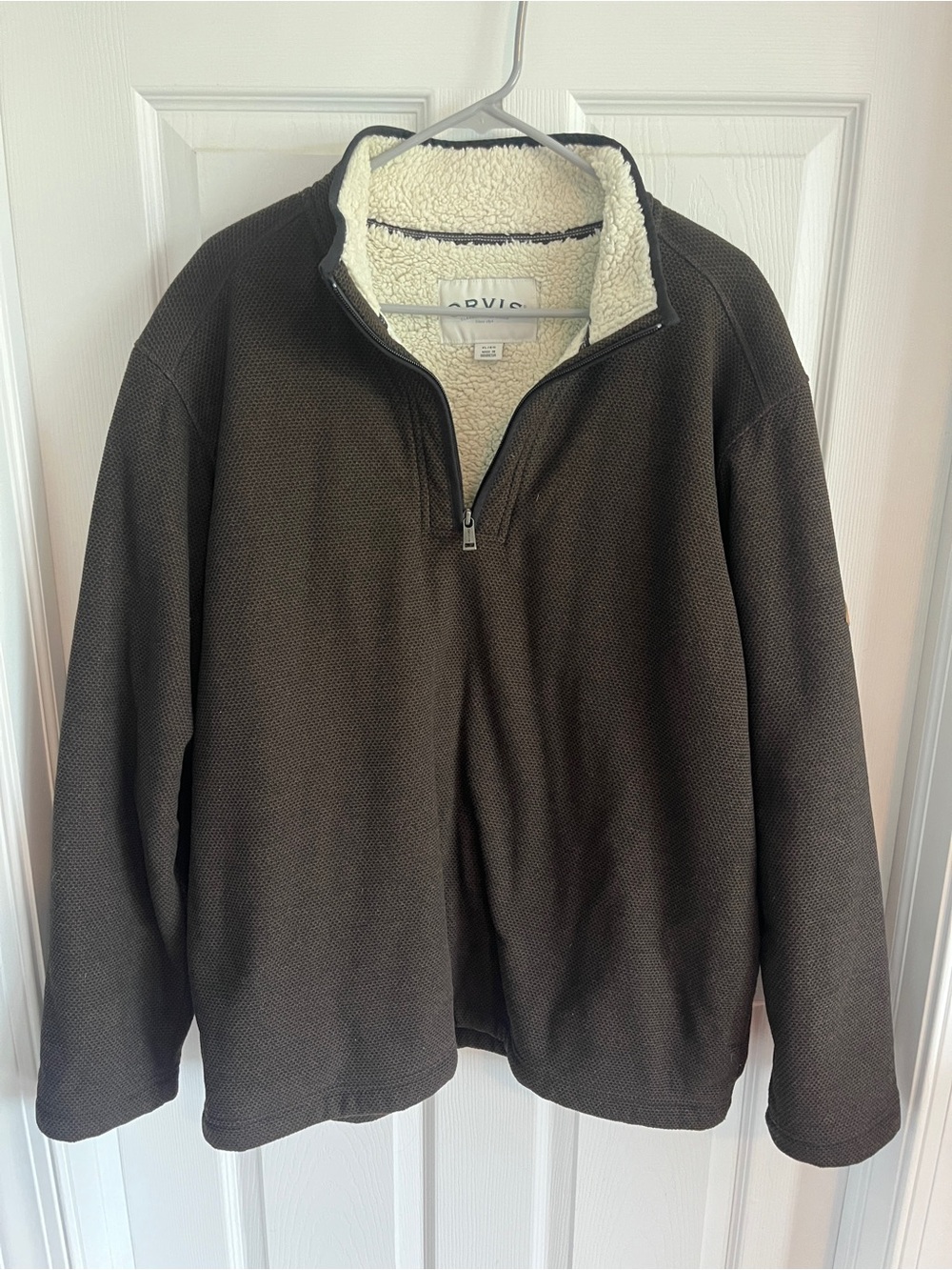 Men’s Orvis, Dk Brown, Sherpa lined, XL